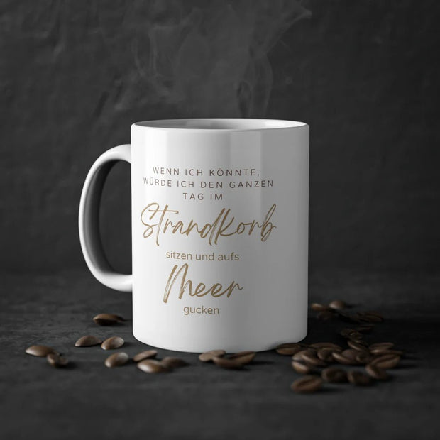 Tasse Spruchbild "aufs Meer gucken" ~ Mermainia® - Küstenliebe GmbH