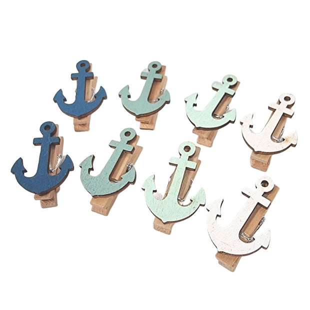 8er Set maritime Deko Klammer Anker - Küstenliebe GmbH