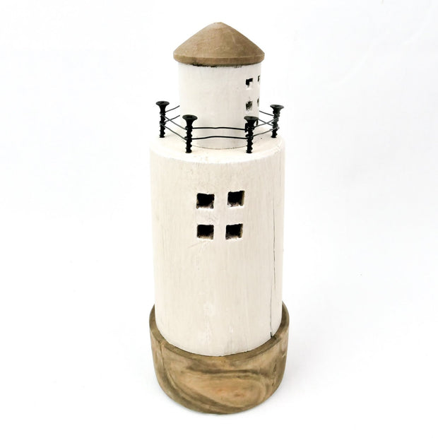 Dekoaufsteller Leuchtturm aus Holz 25cm - Küstenliebe GmbH