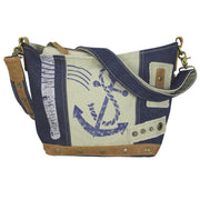 Tasche Anker Umhängetasche maritime Handtasche Canvas Baumwolle/Leder