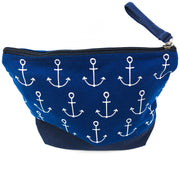 Maritime Canvas Kosmetiktasche mit Ankern - blau - Küstenliebe GmbH