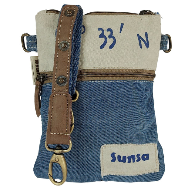 Maritime Tasche Umhängetasche Jeans Canvas Anker - Küstenliebe GmbH