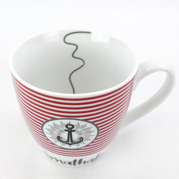 Tasse Jumbobecher Anker gestreift 400ml verschiedene Farben - Küstenliebe GmbH