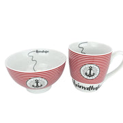 Tasse Jumbobecher Anker gestreift 400ml verschiedene Farben - Küstenliebe GmbH