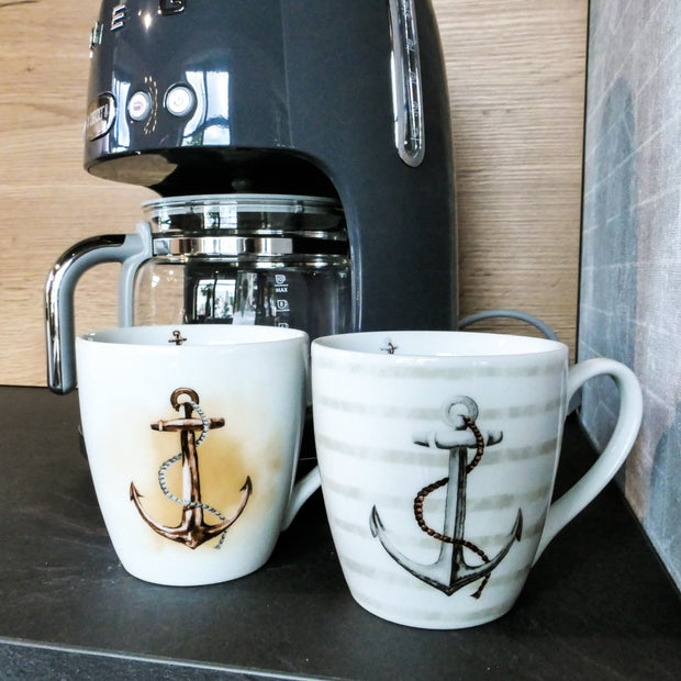 Tasse Jumbotasse Anker 480 ml maritimer Jumbobecher - Küstenliebe GmbH