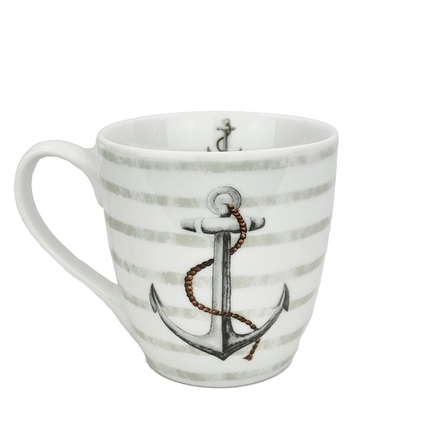 Tasse Jumbotasse Anker 480 ml maritimer Jumbobecher versch. Farben - Küstenliebe GmbH