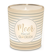 Teelicht Meer macht Glücklich maritimes Teelicht Glas 6cm - Küstenliebe GmbH
