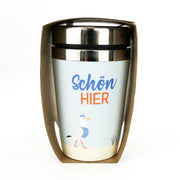 Thermobecher "Schön hier" Möwe maritimer Kaffeebecher To Go 240 ml - Küstenliebe GmbH