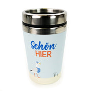 Thermobecher "Schön hier" Möwe maritimer Kaffeebecher To Go 240 ml - Küstenliebe GmbH