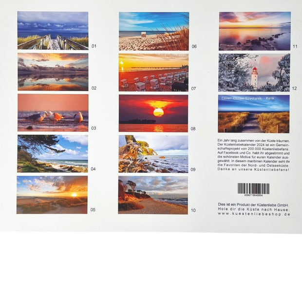 Wandkalender Küstenliebe 2024 Bilder Fotokalender - Küstenliebe GmbH