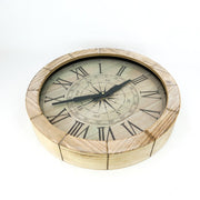 Wanduhr Kompass Windrose Holz beige 40cm - Küstenliebe GmbH