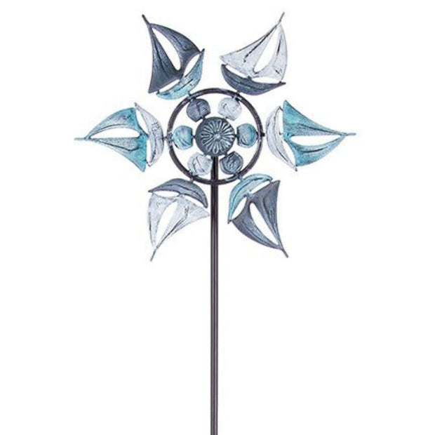 Windspiel Gartenstecker Windrad Schiffe Metall - Küstenliebe GmbH