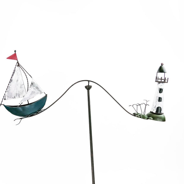 Wippe Schiff Leuchtturm Metall 127cm - Küstenliebe GmbH